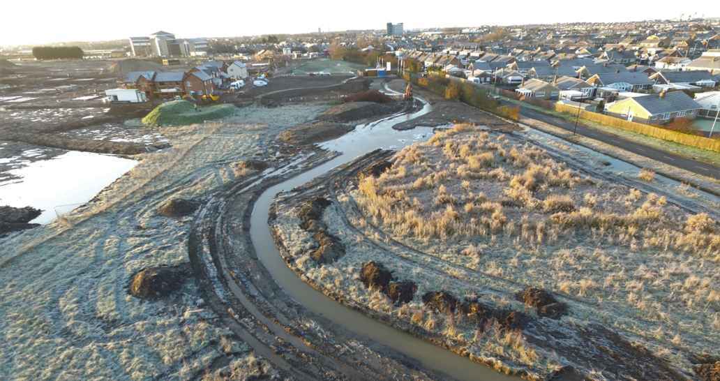 The River Wyre re-meandering in Thornton-Cleveleys