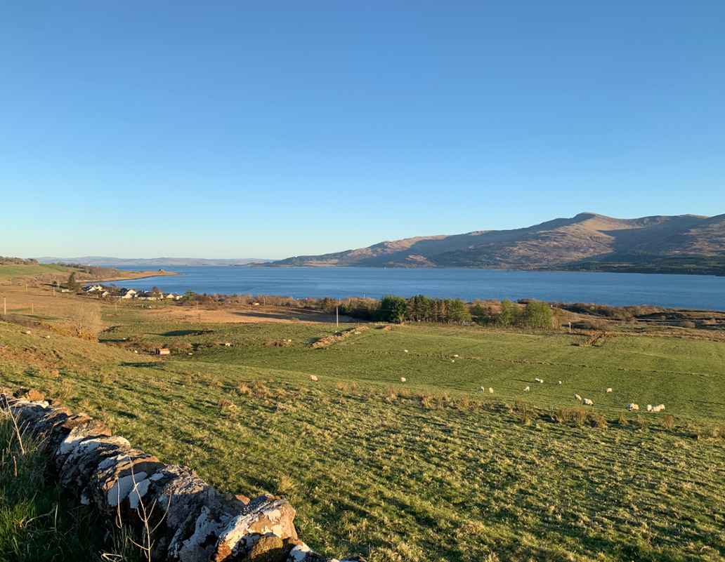 Scottish headland and sea